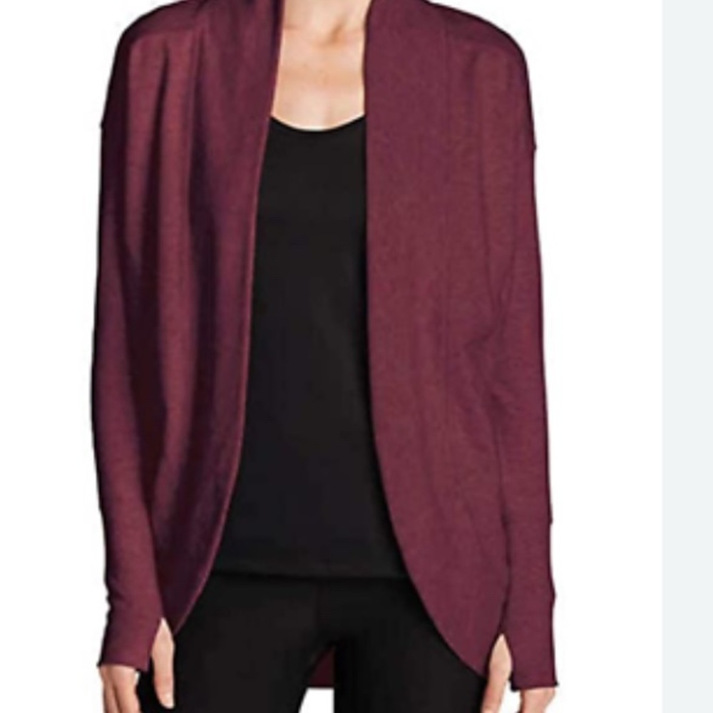 Eddie Bauer Red Cardigan Sweater Open Front